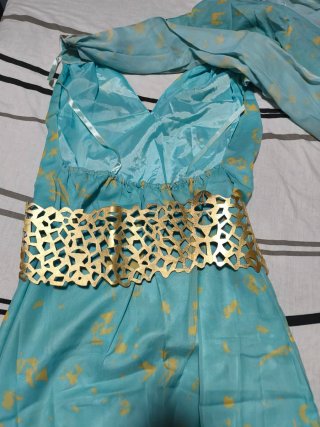 Disfraz Griega Romana Diosa Olímpica Azul. XL