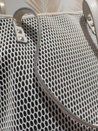 Bolso Grande Blanco Malla