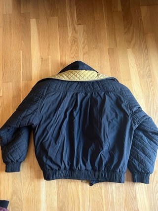 Abrigo Vintage Vasari Negro y Amarillo