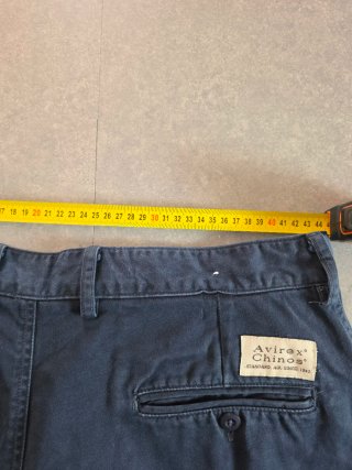 Pantaloni Avirex Chinos Uomo W36 Blu Navy