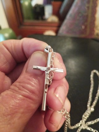Cadena con Cruz Vintage Plata