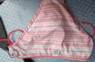 Bikini Bar Talla L/40/12 Rayas Rojas y Rosas