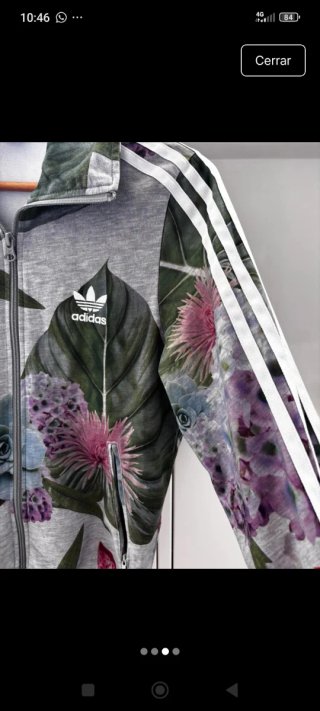 Chaqueta Adidas Floral Gris Talla S