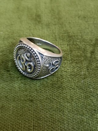 Anillo Plata Ley 925 Símbolo Om