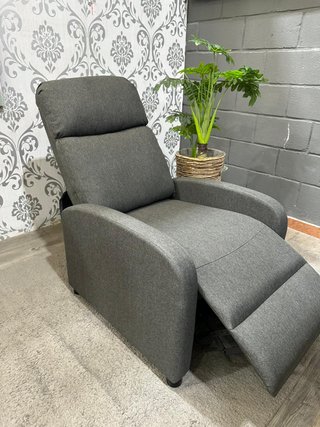 Sofá reclinable antimanchas gris