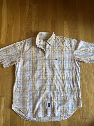 Camisa Burberry cuadros morado y amarillo