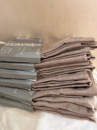 6 Tende Mastro Bianco Beige 140x280cm