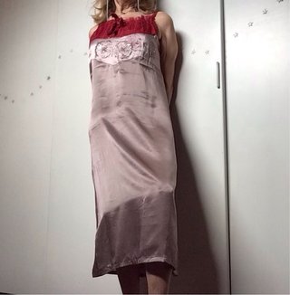 TAD Abito Spalline Raso in rayon decori paillettes