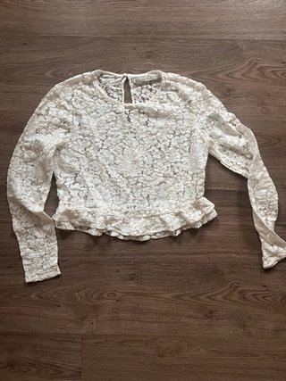Blusa Zara encaje manga larga