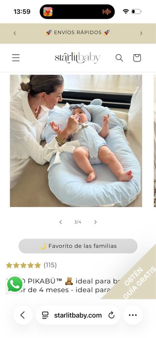 Nido reductor Starlitbaby oso azul