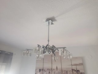 Lámpara de techo moderna cristal y metal