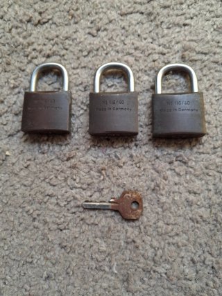 3 Candados Alemanes NS 116/40 con Llave