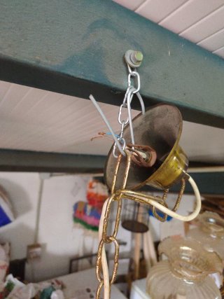 Lámpara colgante cristal y metal
