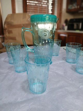 Set Brocca + 6 Bicchieri Mastro Bianco