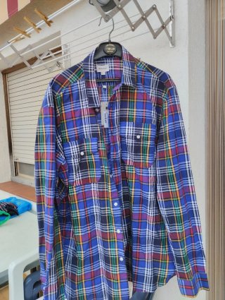 Camisa de cuadros Woolrich multicolor hombre