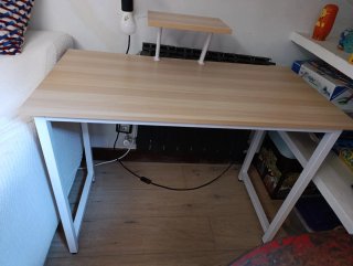 Mesa estudio/ordenador madera y metal