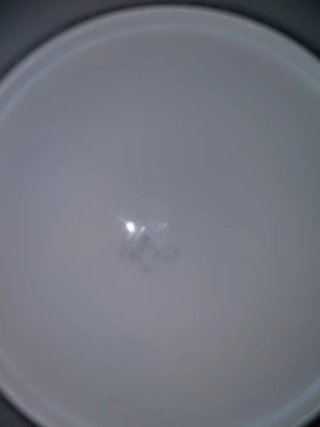 Plato de porcelana con borde dorado