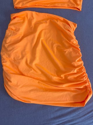 Conjunto Top y Falda SHEIN Naranja Talla S