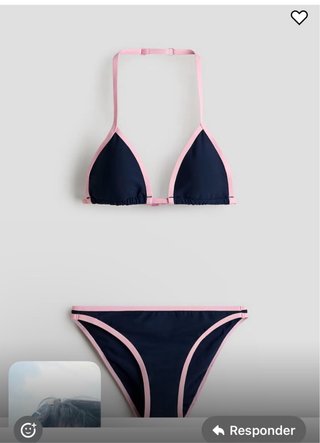 Bañador bikini azul y rosa
