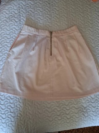 Falda Stradivarius rosa claro