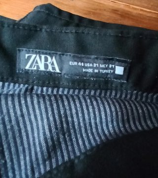 Pantalón chino negro hombre