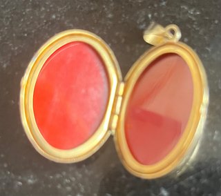 Colgante  Baño Oro con Piedra Roja