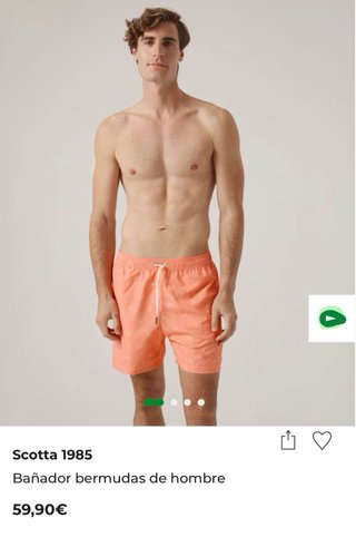 Bañador Scotta Talla M Naranja y motos celestes