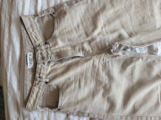 Pantalones Pull&Bear beige anchos