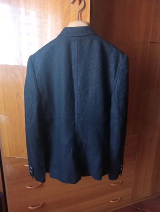 Blazer lino nero Rena Lange