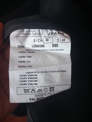 Blazer lino nero Rena Lange