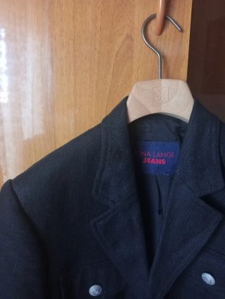 Blazer lino nero Rena Lange