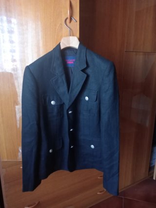 Blazer lino nero Rena Lange