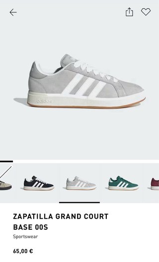 Zapatillas Adidas Grand Court Base Gris