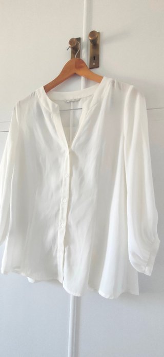 Camisa Erre Raso Blanco Crudo