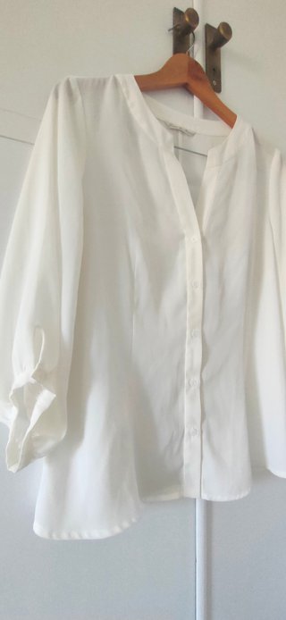 Camisa Erre Raso Blanco Crudo