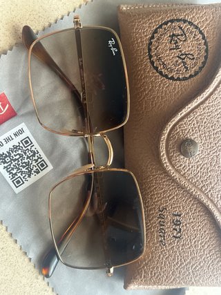 Gafas Ray-Ban Cuadradas Dorado/Marrón