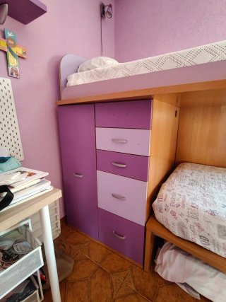 Litera 3 camas con cajones y armario