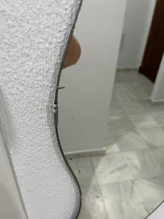 2 Espejos Ondulados Plateados