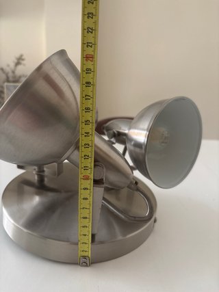 Lámpara de techo 3 focos plateada