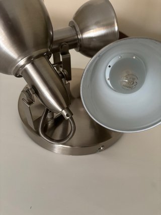 Lámpara de techo 3 focos plateada