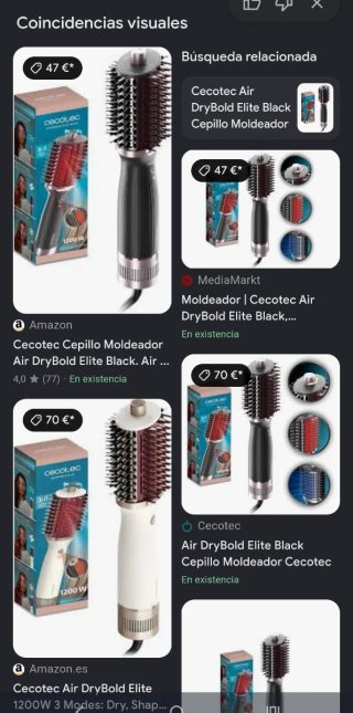 Cecotec Moldeador 1200W Negro/Rosa