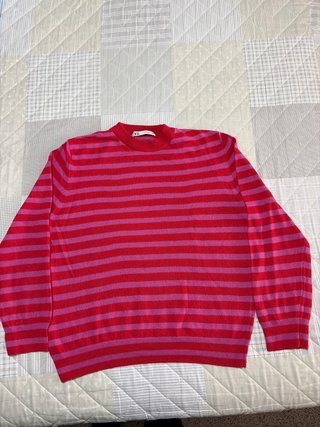 Jersey Zara Rayas Rojas y Rosas