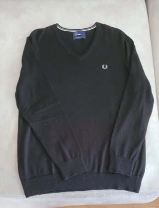 Jersey Fred Perry pico negro talla L