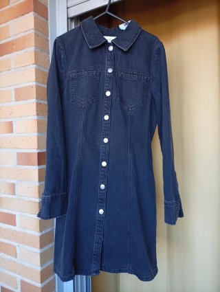 Vestido vaquero negro talla M