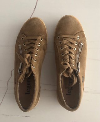 Zapatillas Mujer Dante Beige/Marrón Ante Cremaller