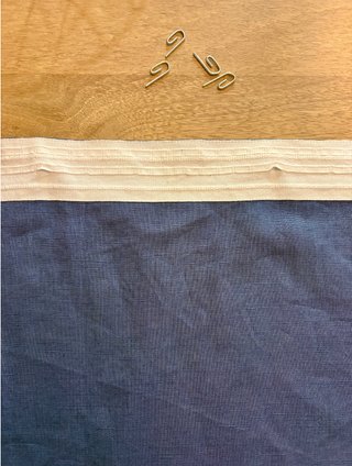 2 Cortinas Lino Lavado Azul