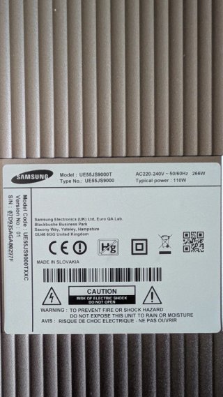 Despiece Samsung UE55JS9000T.