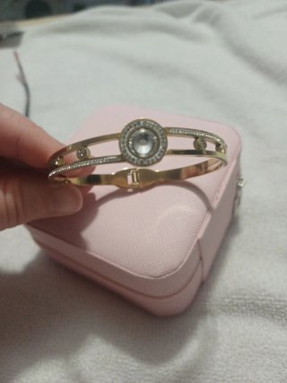 Pulsera Acero Inoxidable Dorada y Blanca