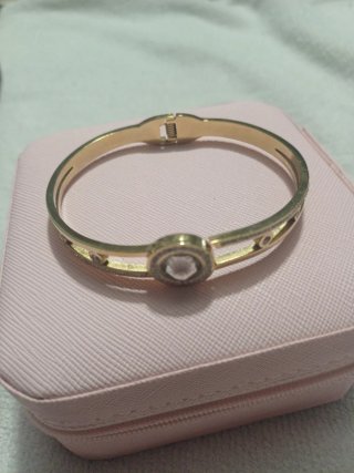 Pulsera Acero Inoxidable Dorada y Blanca