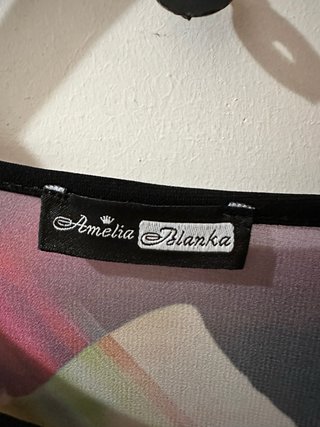 Blusa top Amelia Blanka 100% viscosa Made in Italy